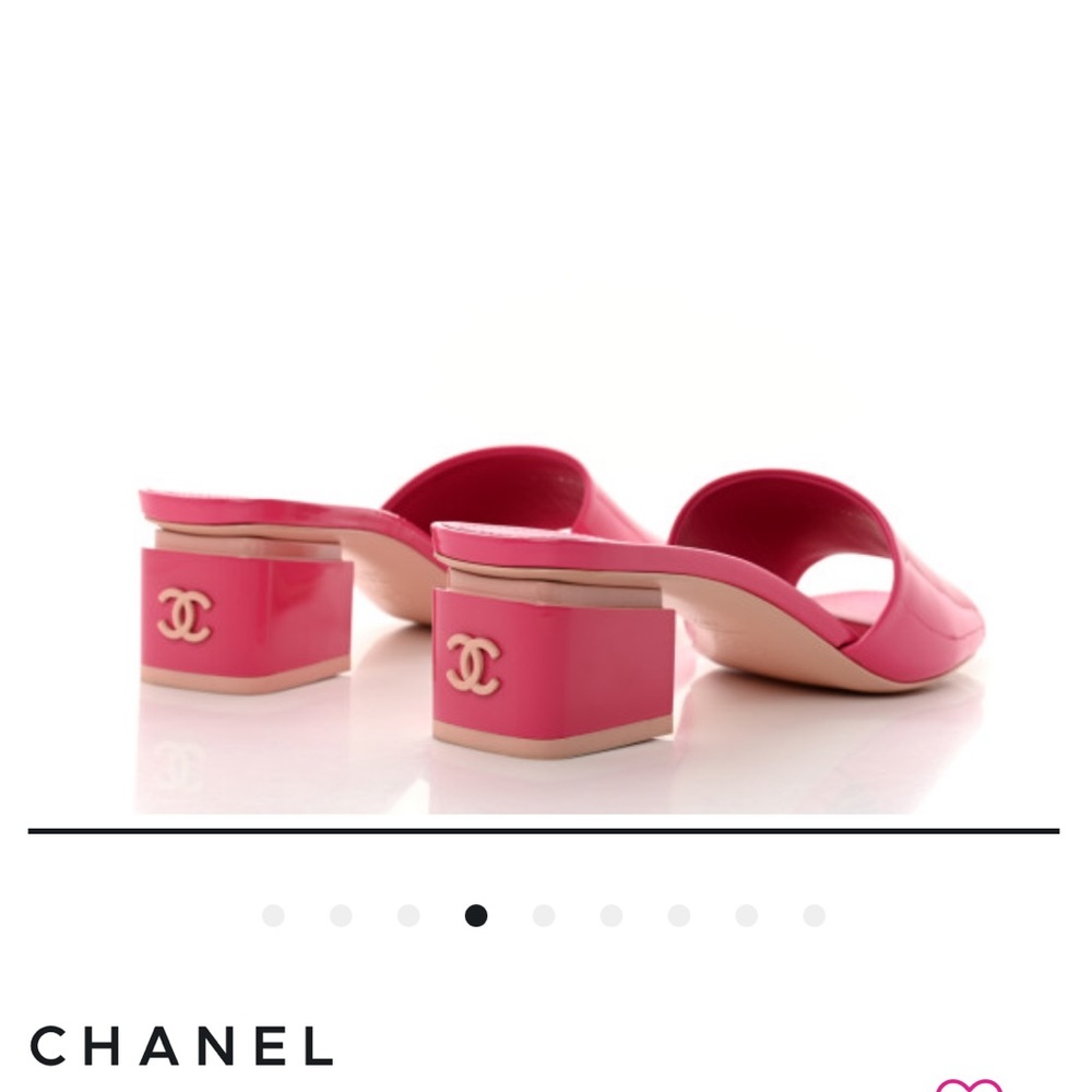 CHANEL calfskin CC mules